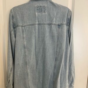 Oversized longline denim jacket